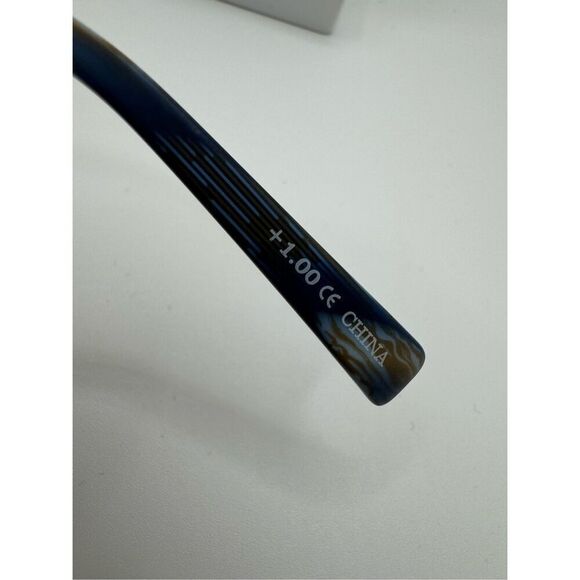 eyebobs What Inheritance? Reading glasses strength 1.00 blue brown pattern new w - Picture 3 of 4